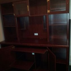 Hutch and matching bookshelf