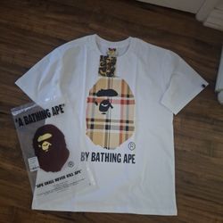 Burberry Bape Shirt @Stockout_resellz On ig