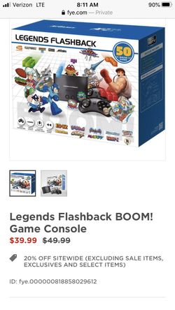 Legends Flashback Boom Game Console Video Game System With Loaded Games