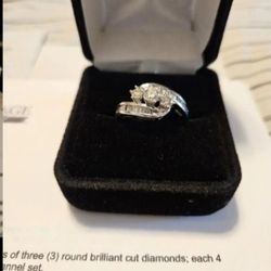 Priced Down 3 Stone Diamond Engagement Ring!!