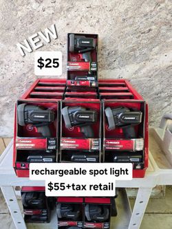 New husky rechargeable led spot light $55+tax retail