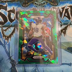 Justin Jefferson Green Ice Prizm