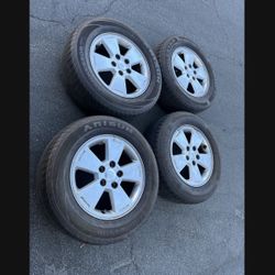 4 — 235/60r16 5x114.3 5x115 5x4.5 Stock Chevy Impala Cr-v Camry Civic Accord Altima Sentra Tacoma Rims Wheels Good 90% Treads Tires !!