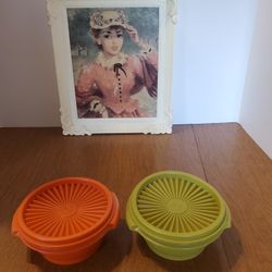 2 Small Tupperware Containers.  (1323-17)