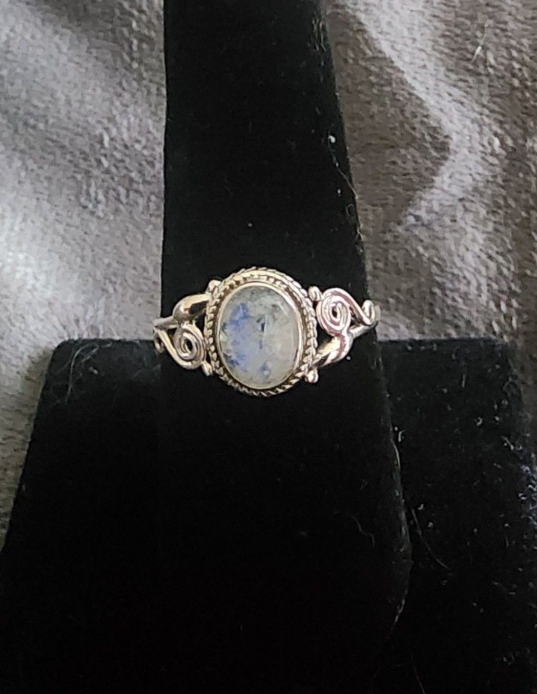 Sterling silver set moonstone ring Multiple Sizes Are Available