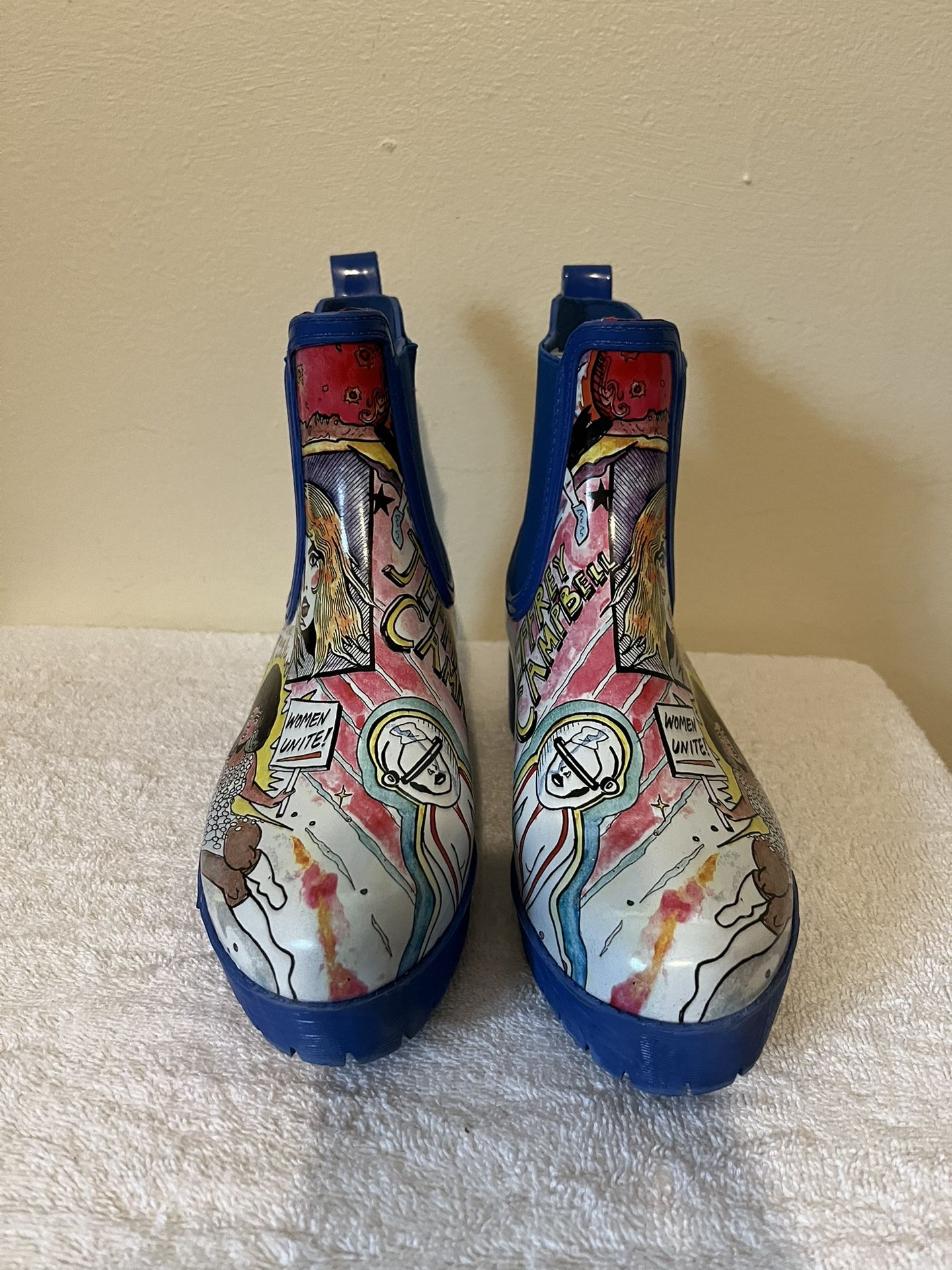 Jeffrey Campbell Cloudy Comic Print Boots