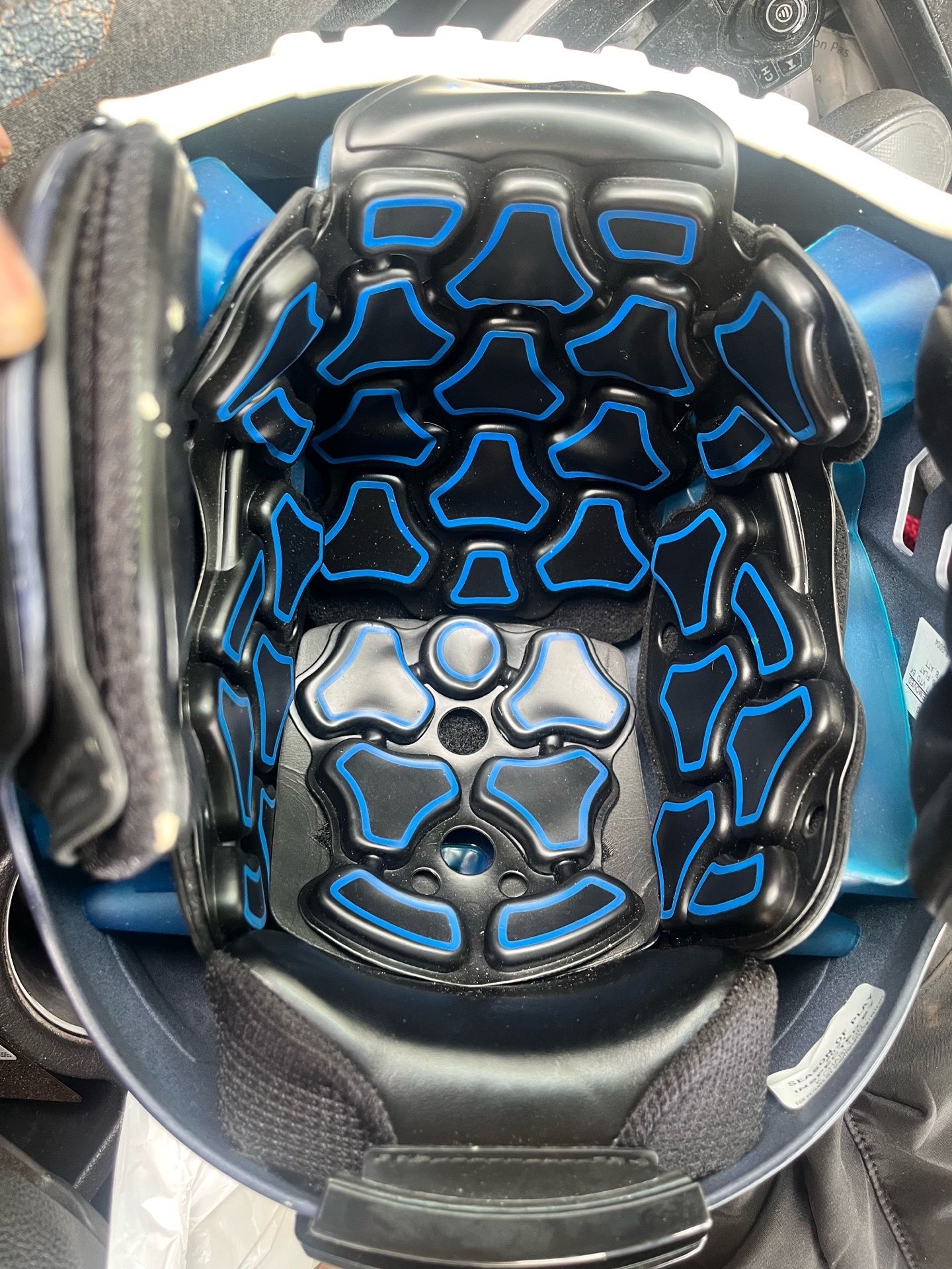 inside f7 helmet 2.0 COLLEGIATE Football w/ Attached Carbon Steel Guard and S – OneTEAM Sports Coach Leather Backpack - Improves the range of iPad Music Stands SKU:SUS70MHB