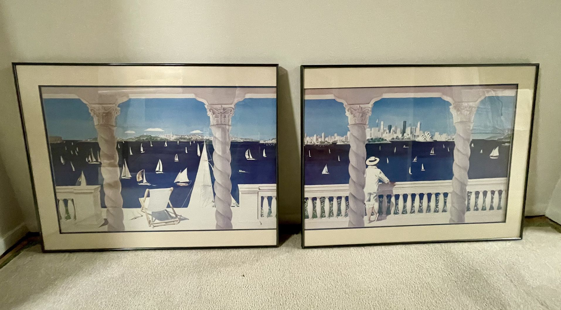 Pair Of Framed Prints, Sydney Harbour 