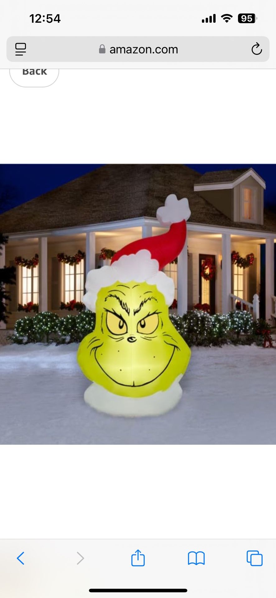 Grinch 10.5-ft LED Grinch Head Christmas Inflatable