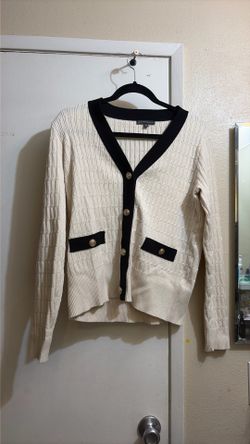 Tan gold button sweater