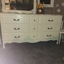 French Provincial Dresser With Mirror