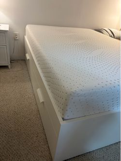 Ikea bed frame with storage + matress