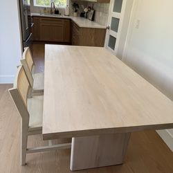 Pottery Barn Lakeport Chairs + Cayman Extendable Dining Table (Contract Grade)