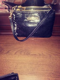 Michael Kors Black Sequin Wristlet