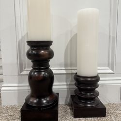 2 Pottery Barn Candles With Wax