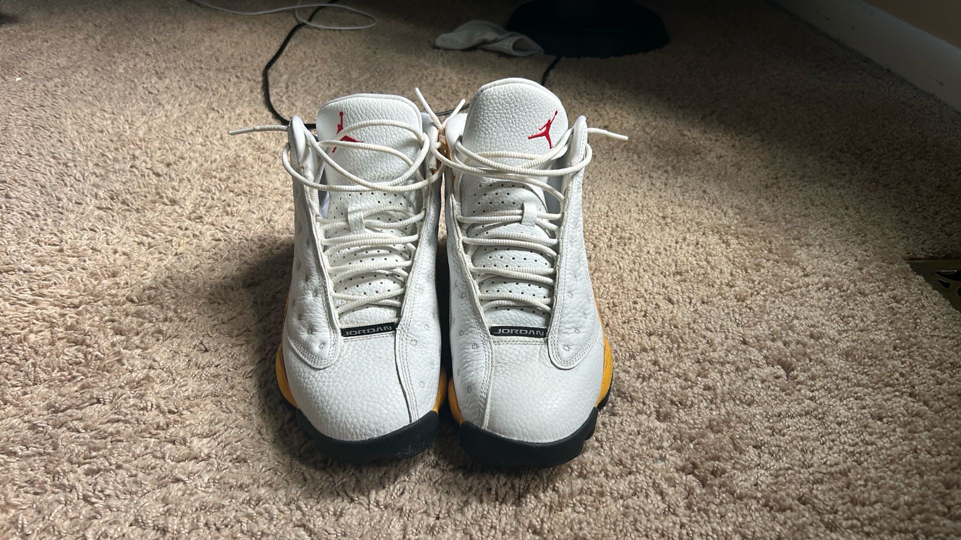 Jordan 13s Yellow & White
