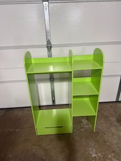 Kids Green Bookshelf with Drawer