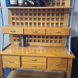 Standing Storage Shelf w/cabinets 