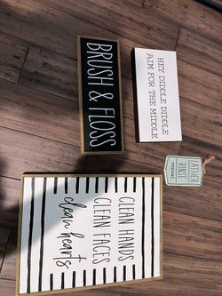 Bathroom art signs