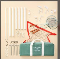 Hearth and Hand Magnolia Badminton Set 4 Player Net Racquets Bag Target New Box