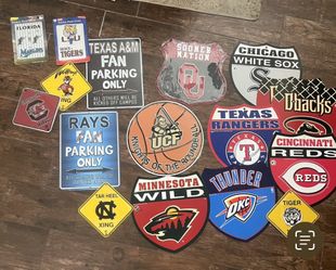 Sports Team Signs MLB NCAA NFL