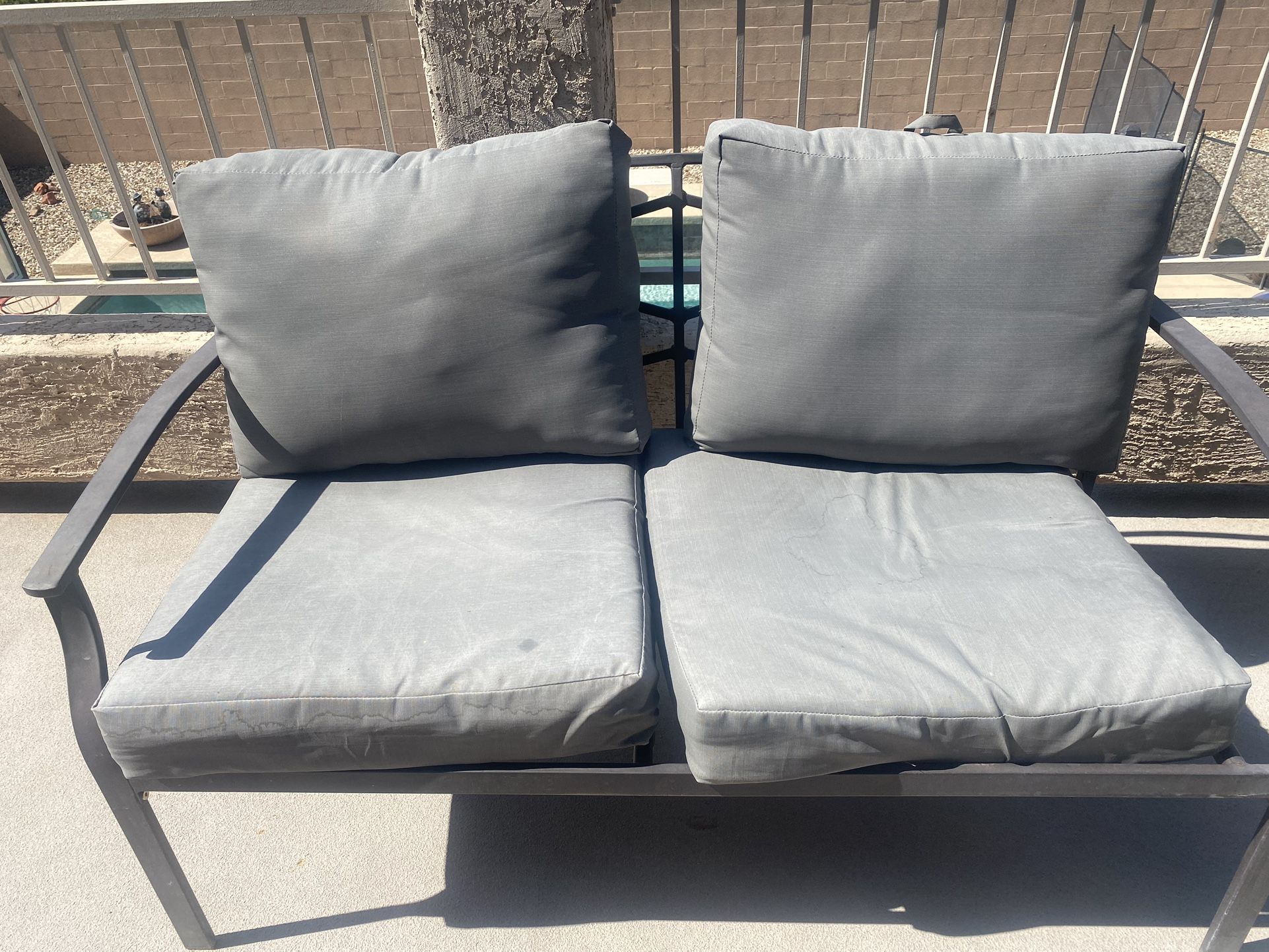 Metal Love Set And Two Chairs