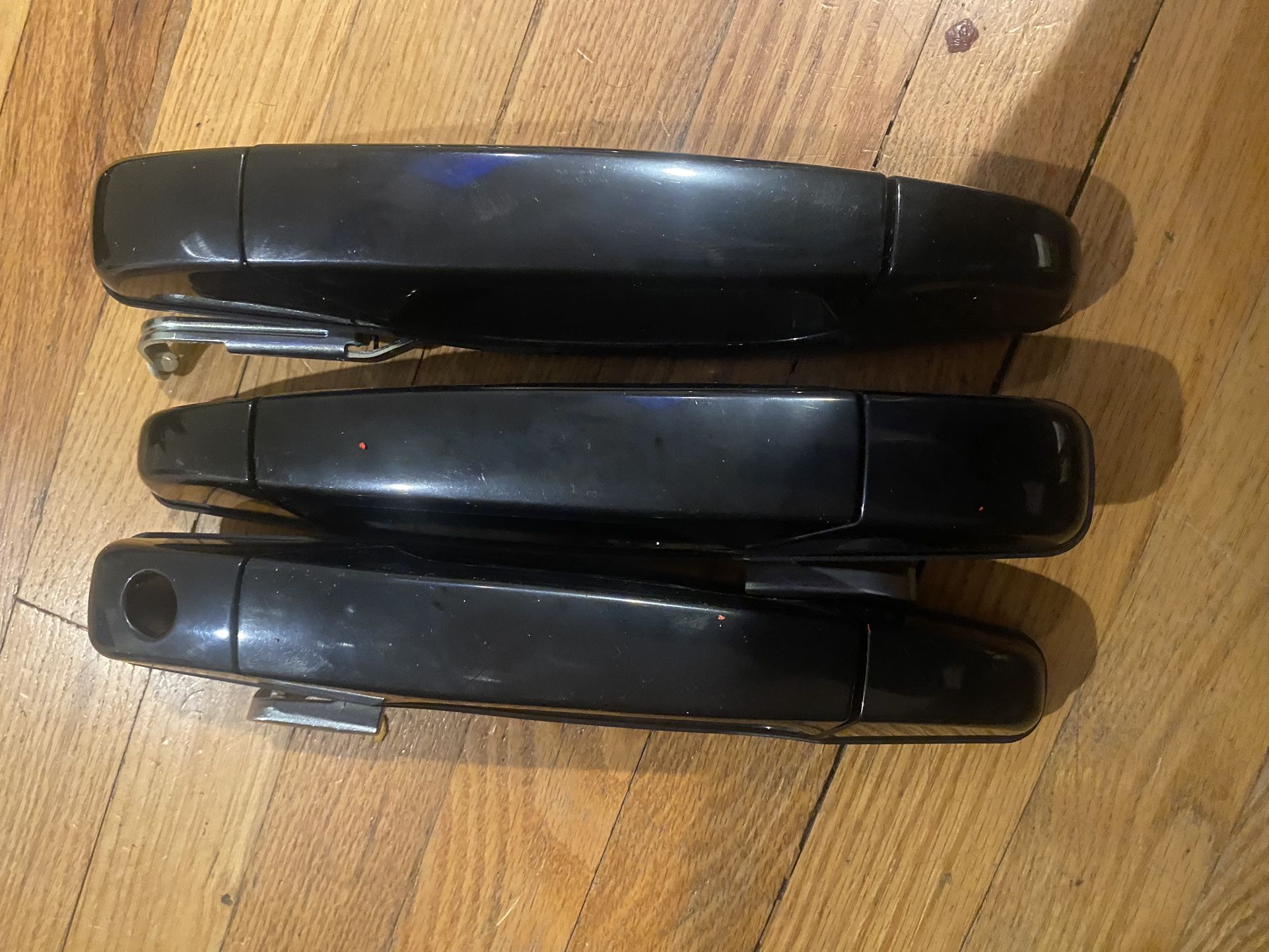 3 Piece Black Painted Exterior Door Handle Compatible with 2007 CC-2013 Chevy Chevrolet Silverado Suburban Car Tahoe Avalanche, GMC