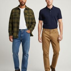 (Lot Of 2) Levi's 550 Men's W48 X L32 Relaxed Fit Stonewashed Blue & Beige Jeans Levi's 541 Taper jeans. SOLD AS-IS IN WRINKLED CONDITION OR ANY OTHER