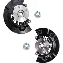 TRQ 2 Piece Front Complete Wheel Bearing & Steering Knuckle Assembly Set LH Driver & RH Passenger Sides for 13-16 Toyota Avalon