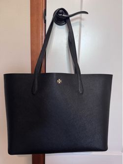 Tory Burch Black Saffiano Tote Bag