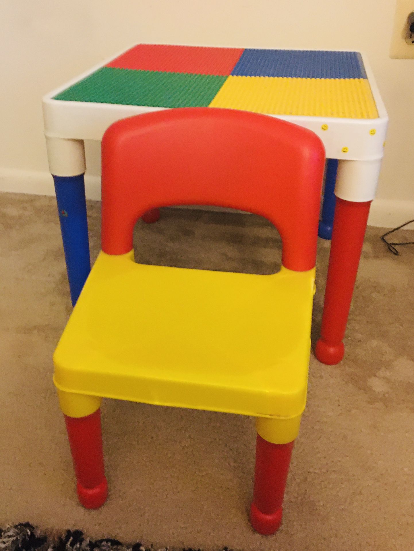 Lego activity table with chair