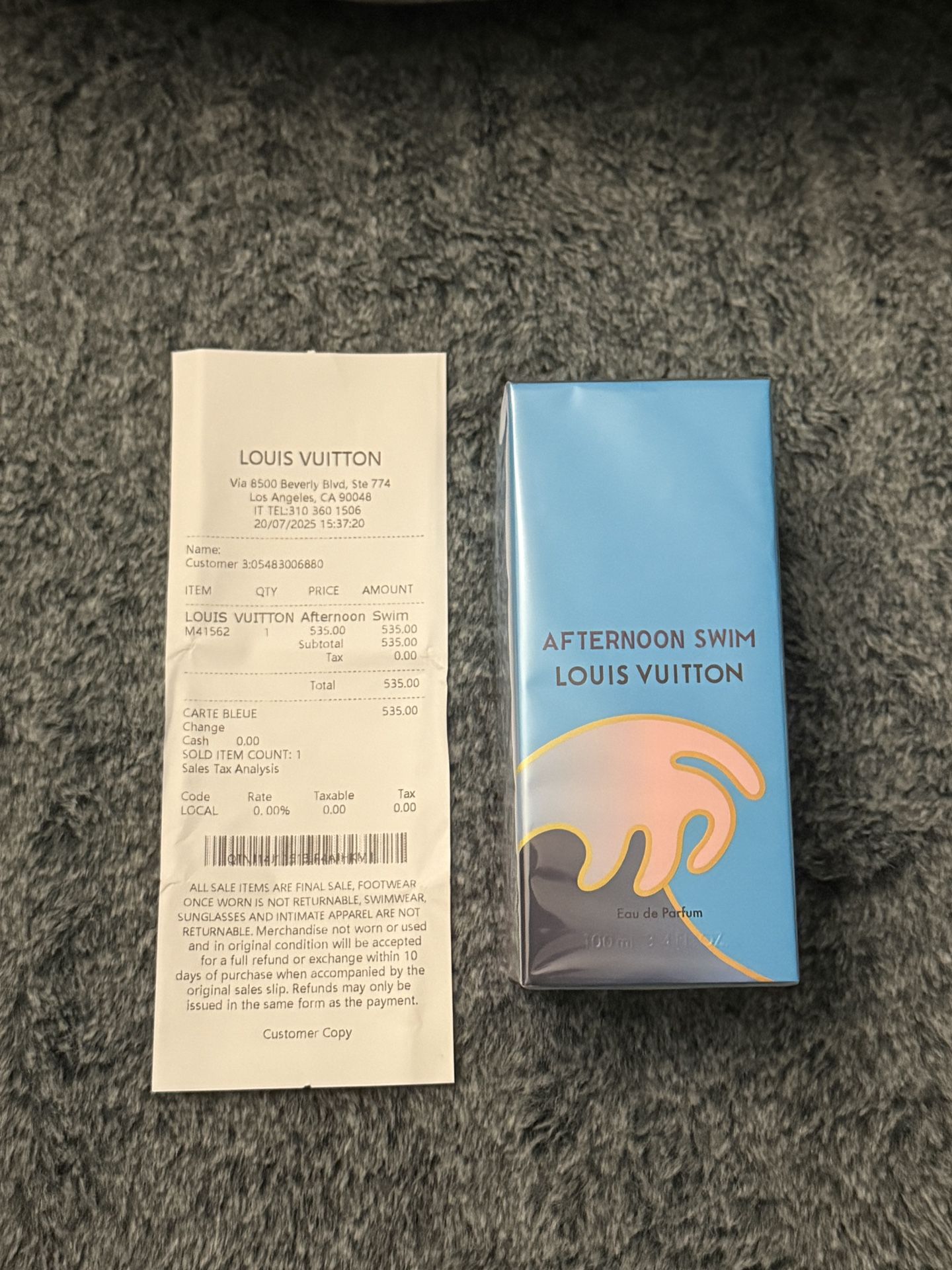 Louis Vuitton Afternoon Swim 3.4 Fl Oz