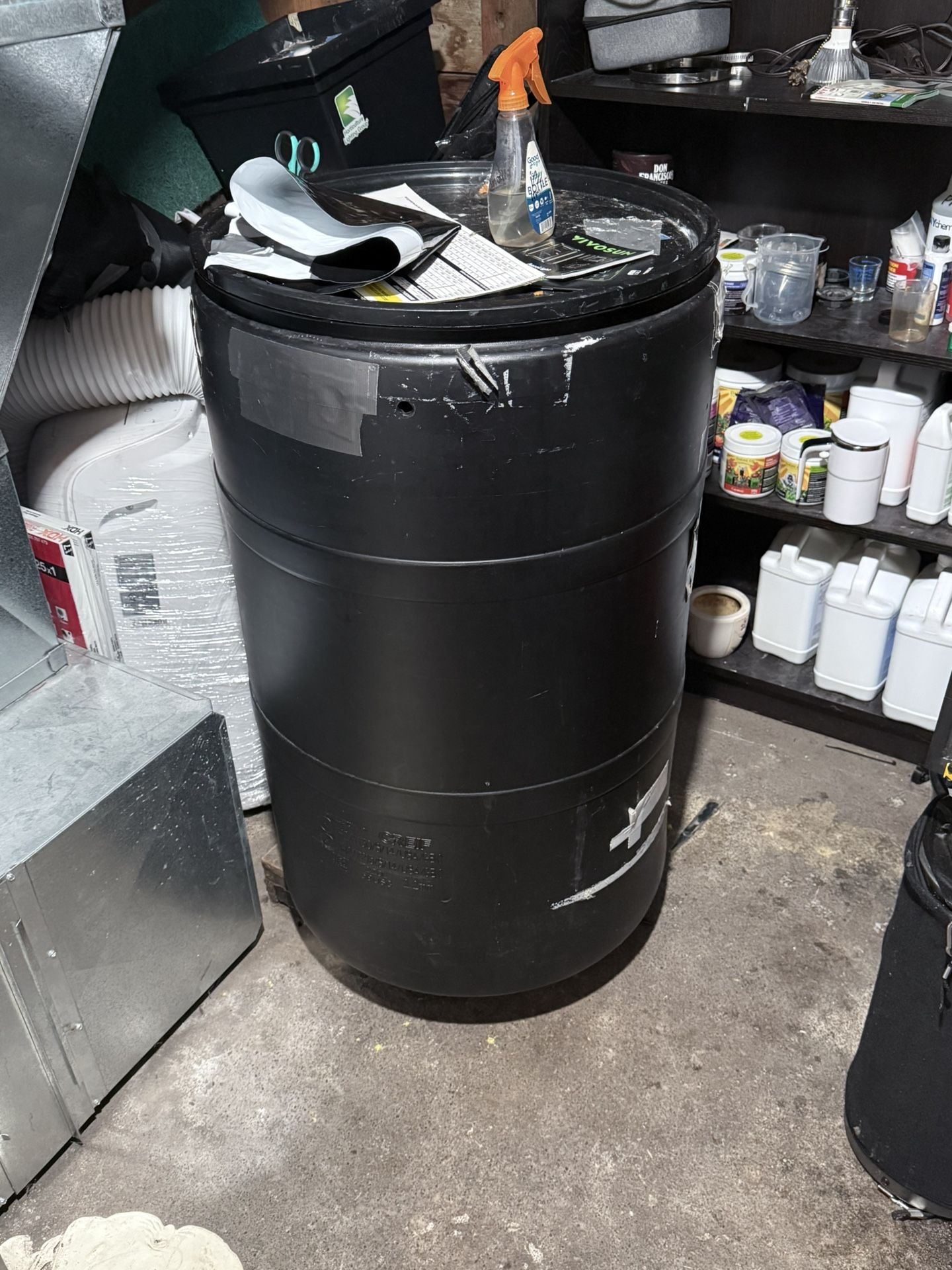 50 Gal Black Barrel 