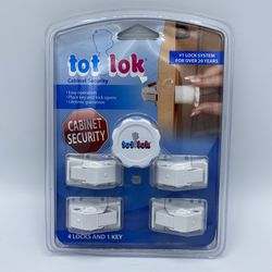 Safety 1st Magnetic Tot Lok Deluxe Starter Set 1 Key 4 Locks NEW
