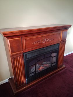 Wood surround Electric Fireplace