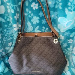 Michael Kors Raven Logo Shoulder Bag