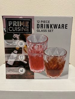 (12) - Piece Drinkware Glass Set - (New)