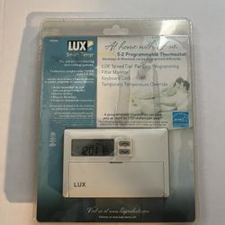 LUX Smart Temp TX-500E 5-2 Programmable Thermostat NEW NIP Digital White