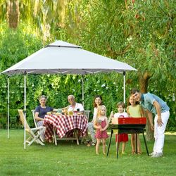 Easy Set-up 12' x 12' Pop up Canopy Tent Heavy Duty Outdoor Camping Party Gazebo Tent Instant Canopy Shelter with Top Ventilation