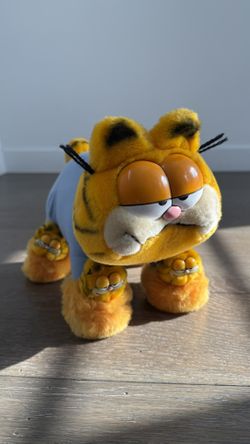 Vintage Garfield Plush with PJ & Slippers - “My favorite slippers” (1980s)