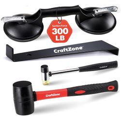 4PC Laminate Flooring Tools, Floor Gap Repair Tool Set with Suction Cup & Rubber Mallet Hammer, Fixer Tool for Floating Wood Floors $30 new in box  lo