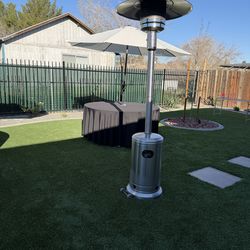 Chairs, tables, linens, umbrellas all in one set, how many sets do you need  Heaters for your next party   Adelanto, Victorville, phelan, apple valley