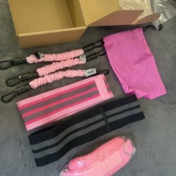 Ankle Resistance Bands with Cuffs, Glutes Workout Ankle Weights for Women Working Out, Exercise Bands Set with Ankle Straps for Leg Butt Exercise Equi