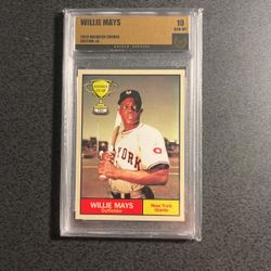 Willie Mays, Giants Rookie Star Card-Graded 10