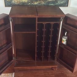 Obo Bar/ Wine Rack Solid Mahogany 