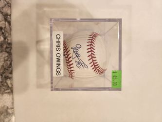 Chris Owings Signed Baseball,  CofA, Arizona Diamondbacks