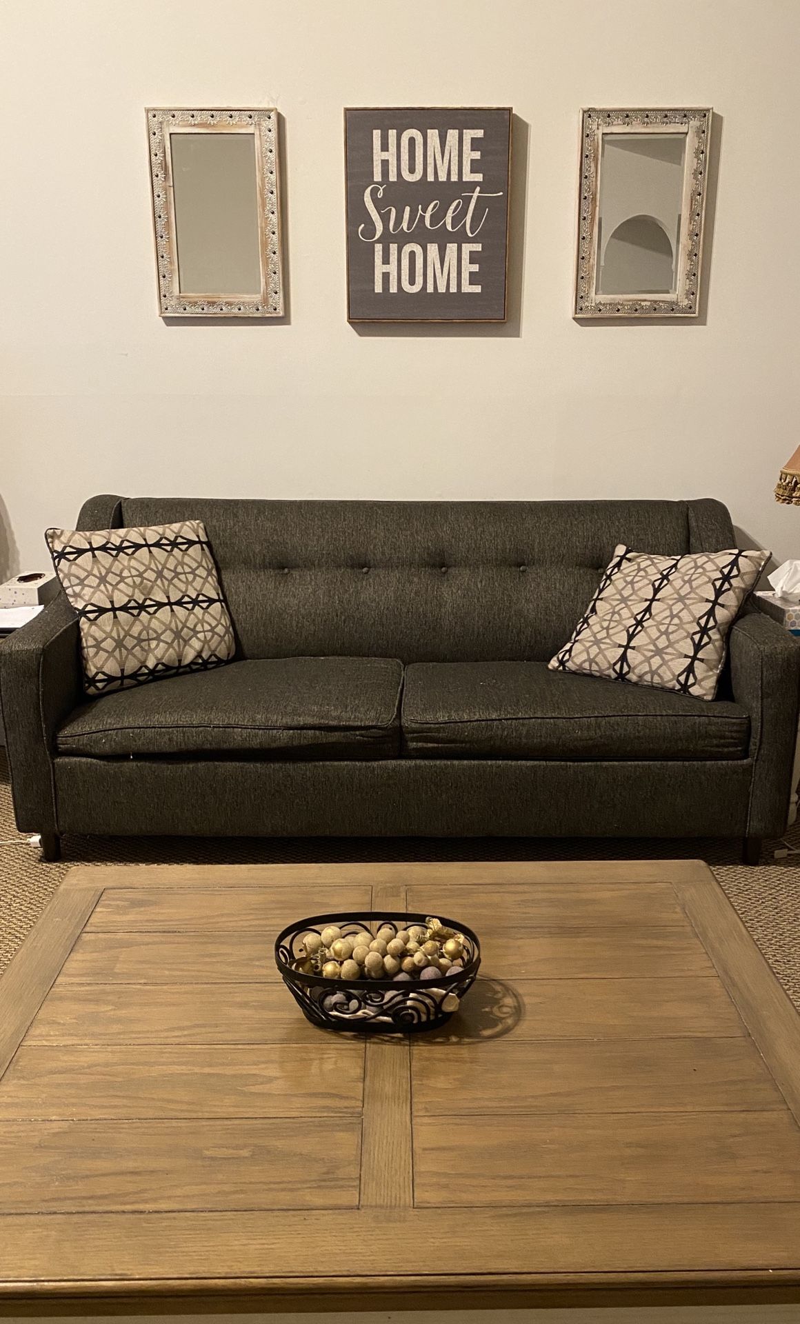 Ensemble : Sofa Sleeper ($250), Accent Chairs $100 each), End Table $100, Chaise Lounge $125