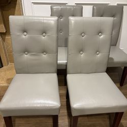 Pier 1 Vinyl Chairs Set of 4