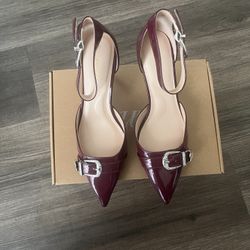 Aiuzo Heels Wine Red 