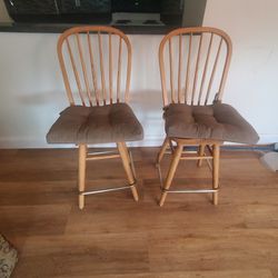 Wooden Swivel Chairs